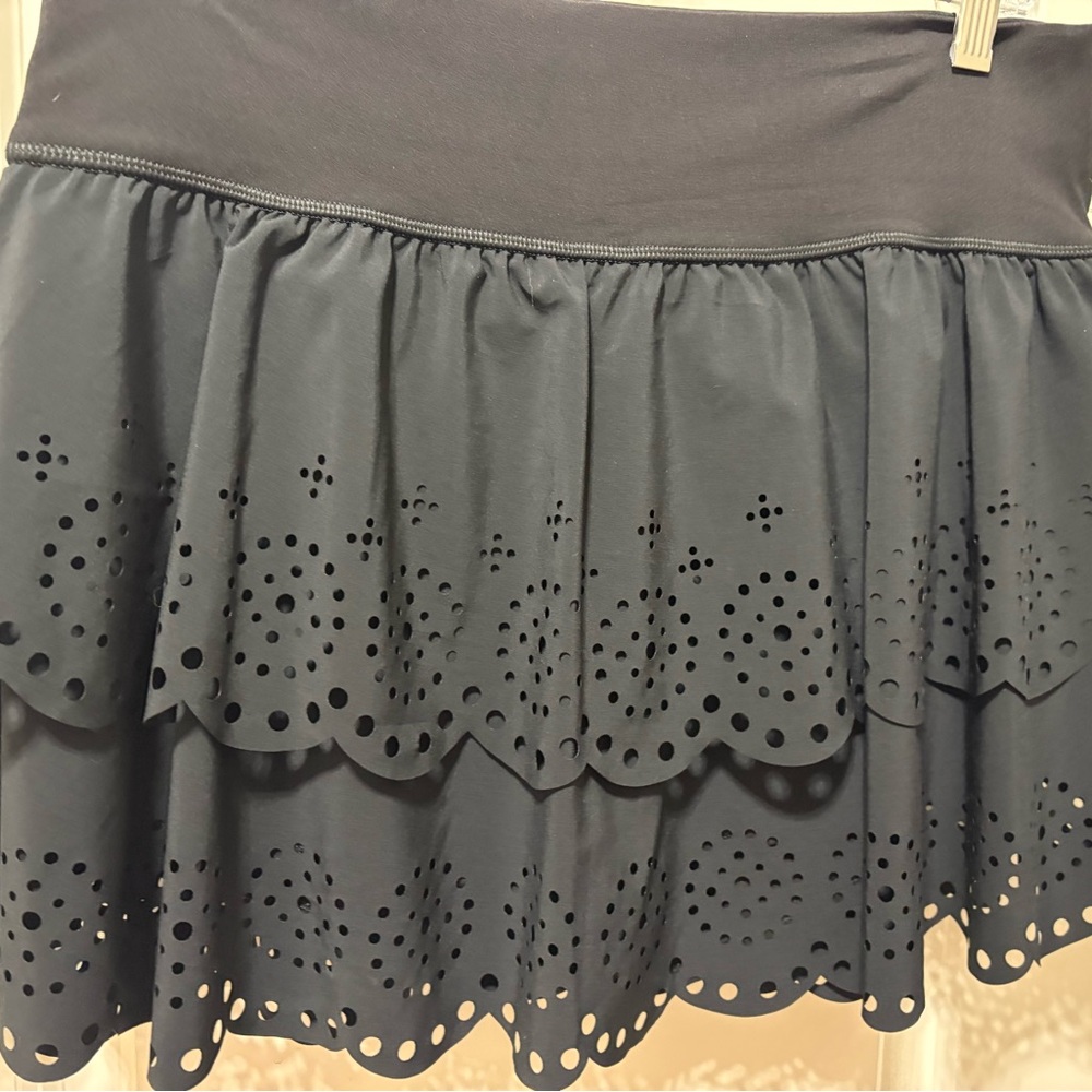 Aerie Black Layered Mini Skirt